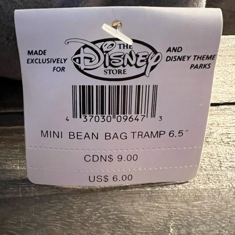 Vintage The Disney Store Mini Bean Bag Lady & Tramp 8
